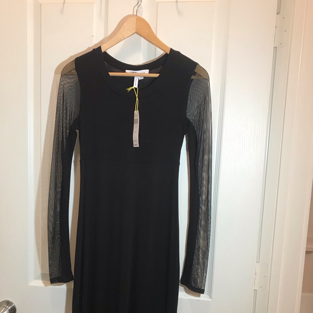 Cute BCBG Black maxi dress with slit